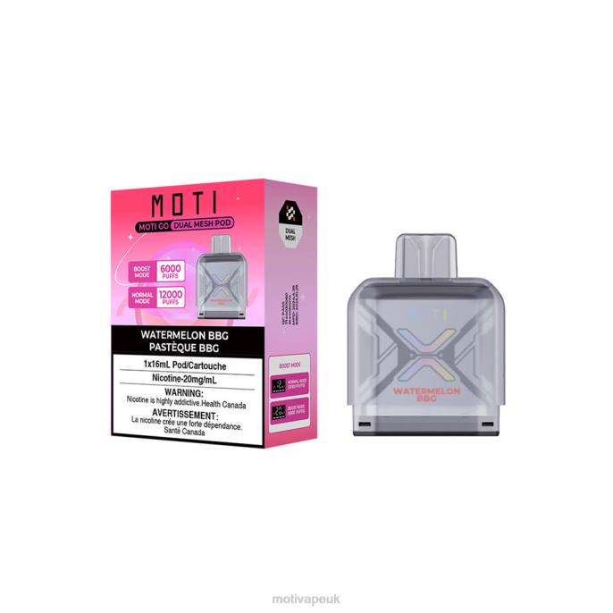 MOTI Vape London 202892 | MOTI Go Pro Disposable Pod Watermelon Bubblegum