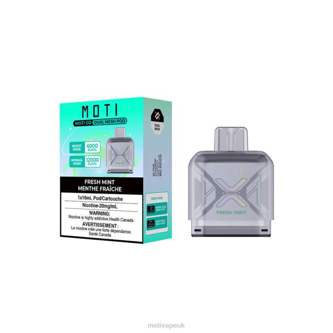 MOTI Vape UK 202891 | MOTI Go Pro Disposable Pod Fresh Mint