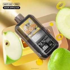MOTI Box UK 202820 | MOTI Go Pro Disposable Vape (5%, 12000 Puffs) Sour Apple Ice